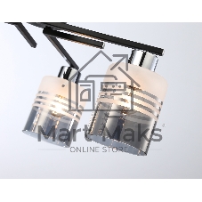 Светильник Ambrella light TR303212/4 BK/CH/SM/FR черный/хром/дымчатый/белый матовый E27*4 max 60W D515*200
