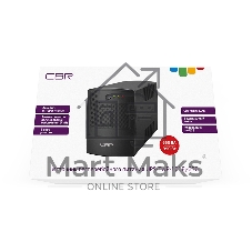Источник бесперебойного питания CBR UPS-TWP-101EJ-650 / 650ВА / 390Вт, Schuko CEE 7 x2 outlets, USB Type-B, RJ11/45