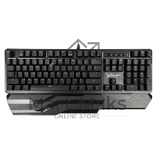 Клавиатура проводная A4 B975 механическая черный USB Gamer LED (подставка для запястий)