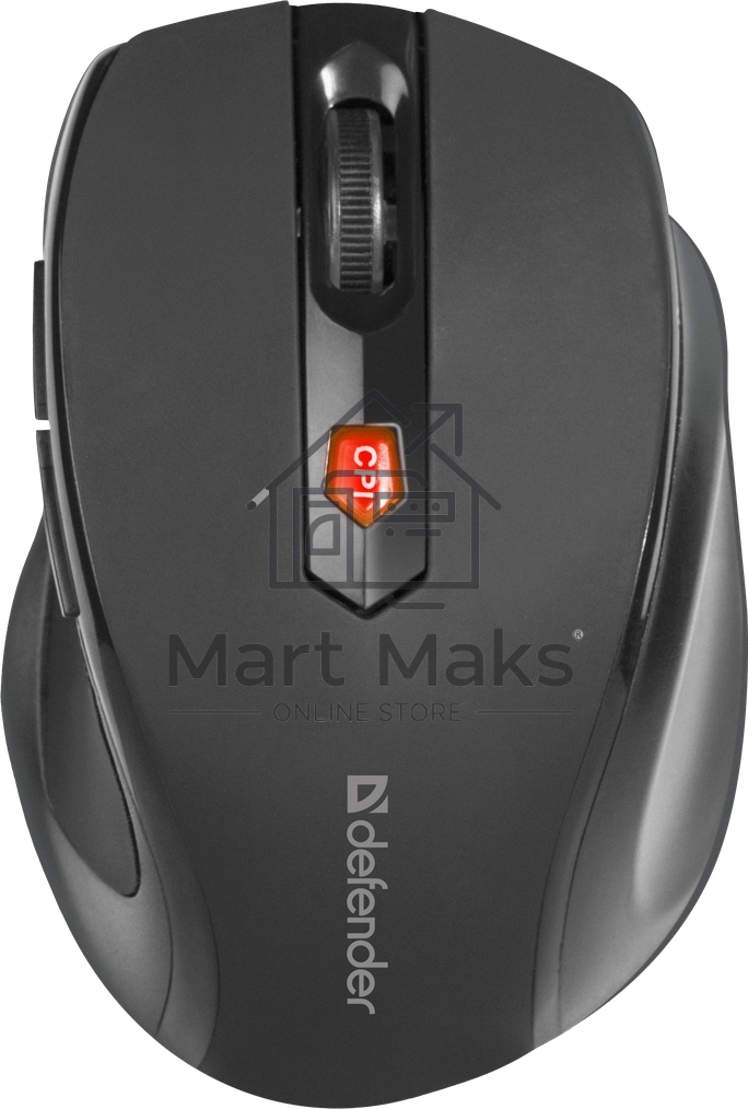 Мышь беспроводная Defender Ultra MM-315 черный, 1600 dpi, радиоканал, USB, кнопки - 6
