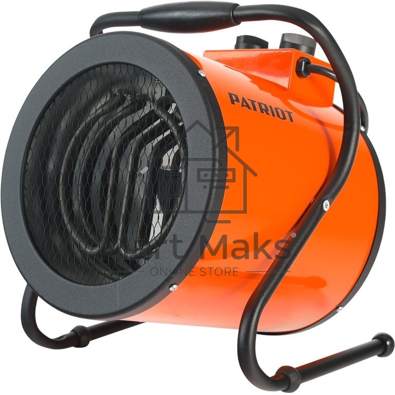 Электрокалорифер PATRIOT PT-R 5 633307265 (Мощность по ступеням 3.0/4.5 кВт, поток воздуха 420м3/час, вес 7кг)