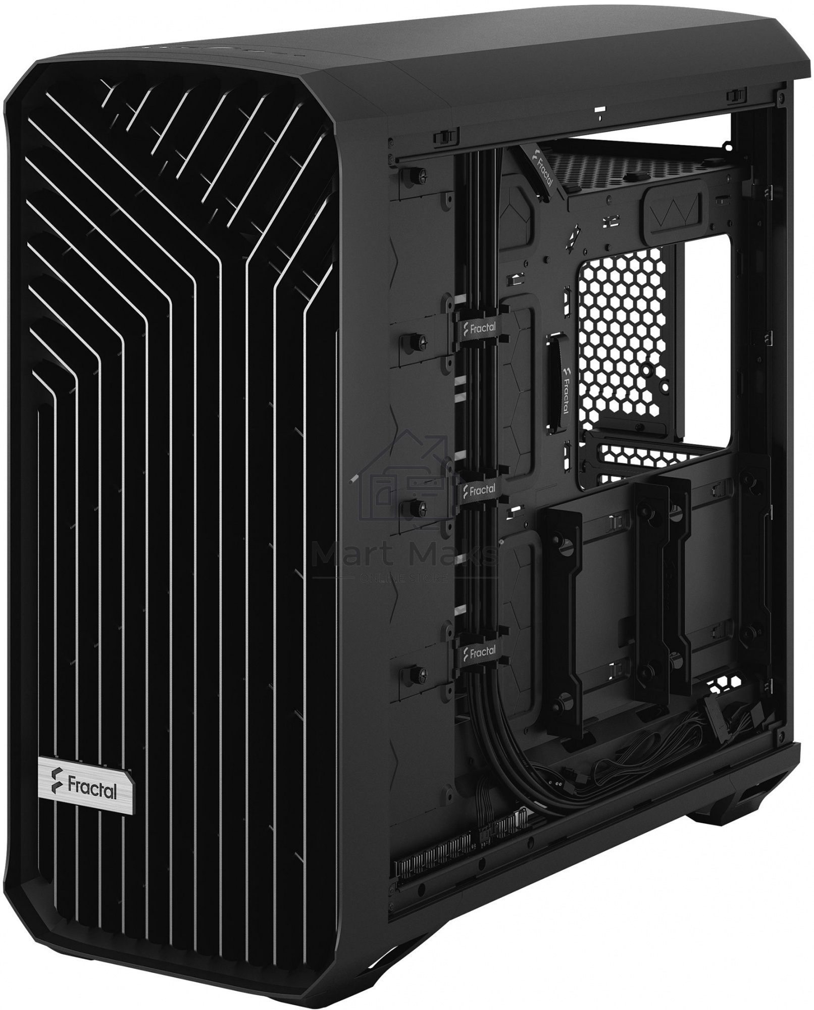 Компьютерный корпус Fractal Design Torrent Black TG Light Tint / E-ATX, TG, 2x3.5, 4x2.5, 7xPCI, 1xUSB-C, 2xUSB3.0 / 2x180mm, 3x140mm fans inc. / FD-C-TOR1A-01