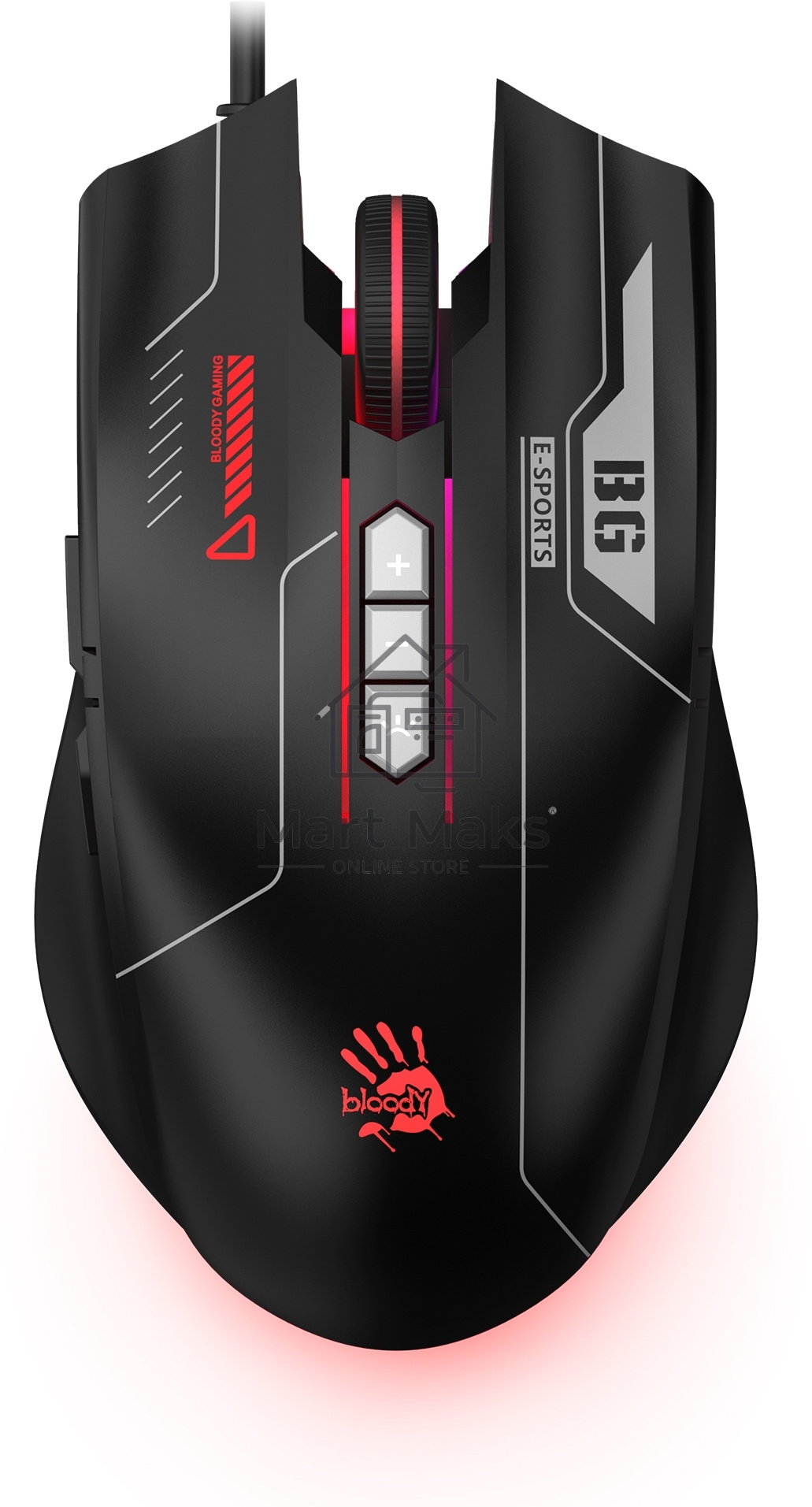 Мышь проводная A4Tech Bloody ES7 черный, 6000 dpi, USB, кнопки - 8