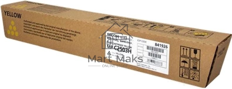 Картридж лазерный Ricoh type MPC2503H желтый для Aficio MP C2003SP/C2503SP/C2003ZSP/C2503ZSP/C2011SP 9500 отпечатков