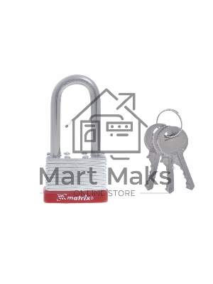 Замок Matrix навесной, 50 мм, удлиненная дужка