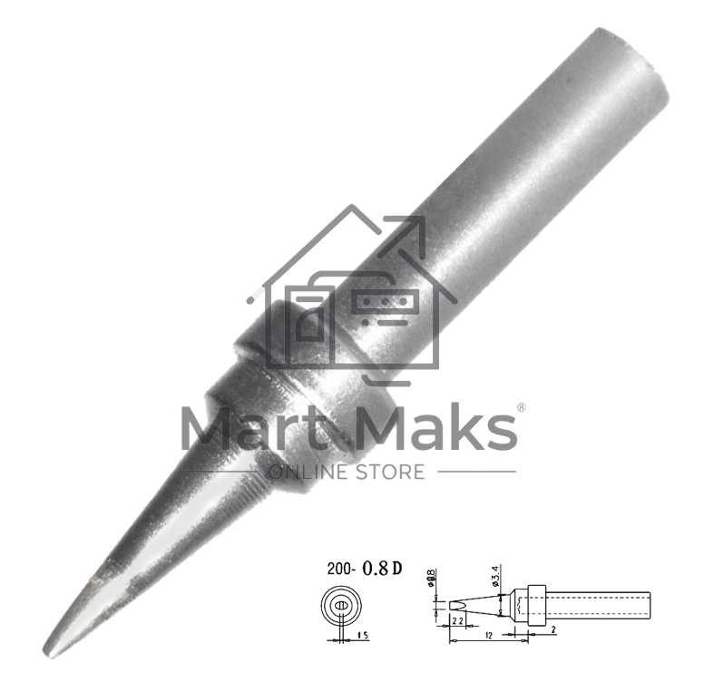 Жало для паяльника Quick QK200-T-0,8D