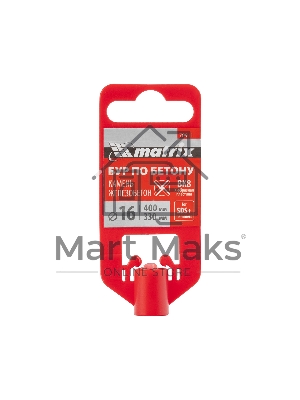Бур по бетону Matrix, 16 x 400 мм, SDS PLUS c крестовой пластиной