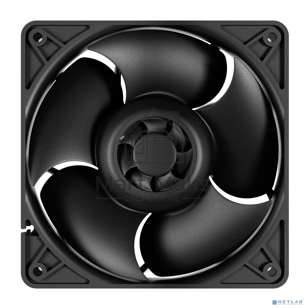 Вентилятор для корпуса Arctic S12038-4K черный, 120 мм, 4000 об/мин, 4 pin