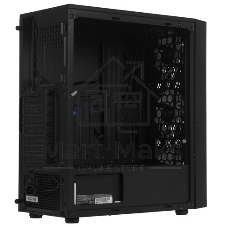 Компьютерный корпус Miditower ExeGate EVO-8243-EVO800 (ATX, БП EVO800RGb с вент. 12 см, 2хUSB+1хUSB 3.0, черный, 3 вент. с RGb подсветкой, боковая панель - закаленное стекло)