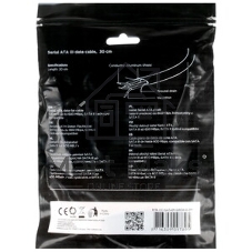 Кабель интерфейсный SATAIII Cablexpert CC-SATAM-DATA-0.3M, 30 см, 7pin/7pin, защелка, пакет