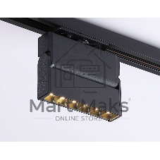 Трековый однофазный светодиодный светильник Ambrella light GL6813 BK черный LED 6W 3000K 24° 115*22*87