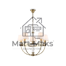 Люстра Ambrella light LH71251/5 BS/WH латунь/белый E14/5 max 40W D700*990