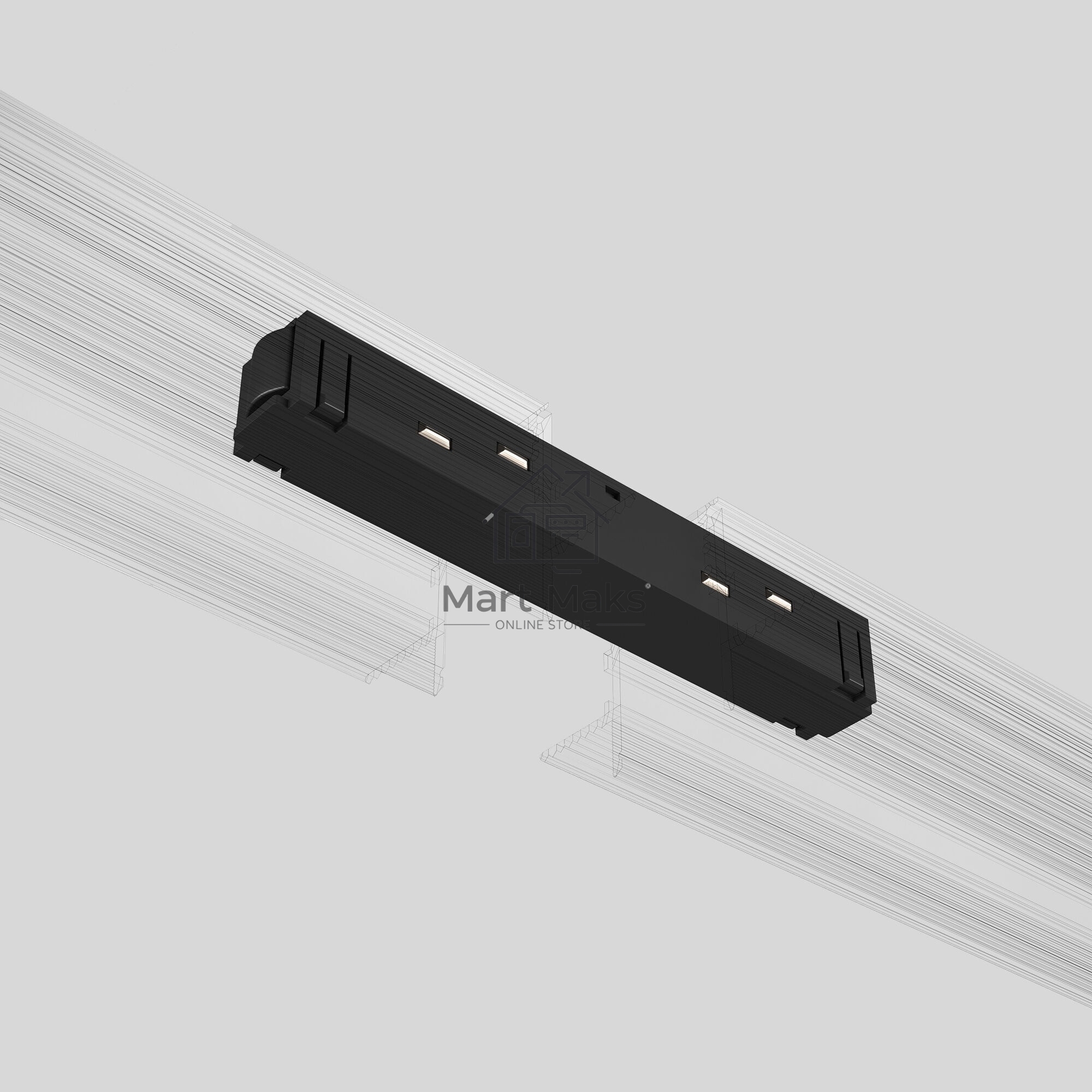 Прямой коннектор Elektrostandard Slim Magnetic черный 95135/00