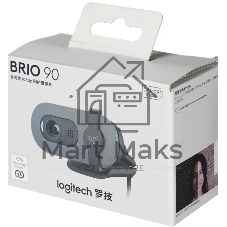 Веб-камера Logitech Brio 90 1920x1080, 30 кадр/с, USB Type-A, микрофон, крепление на мониторе