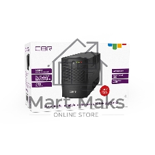 Источник бесперебойного питания CBR UPS-TWP-101EJ-650 / 650ВА / 390Вт, Schuko CEE 7 x2 outlets, USB Type-B, RJ11/45