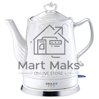 Чайник керамический Delta LUX DL-1236 белый