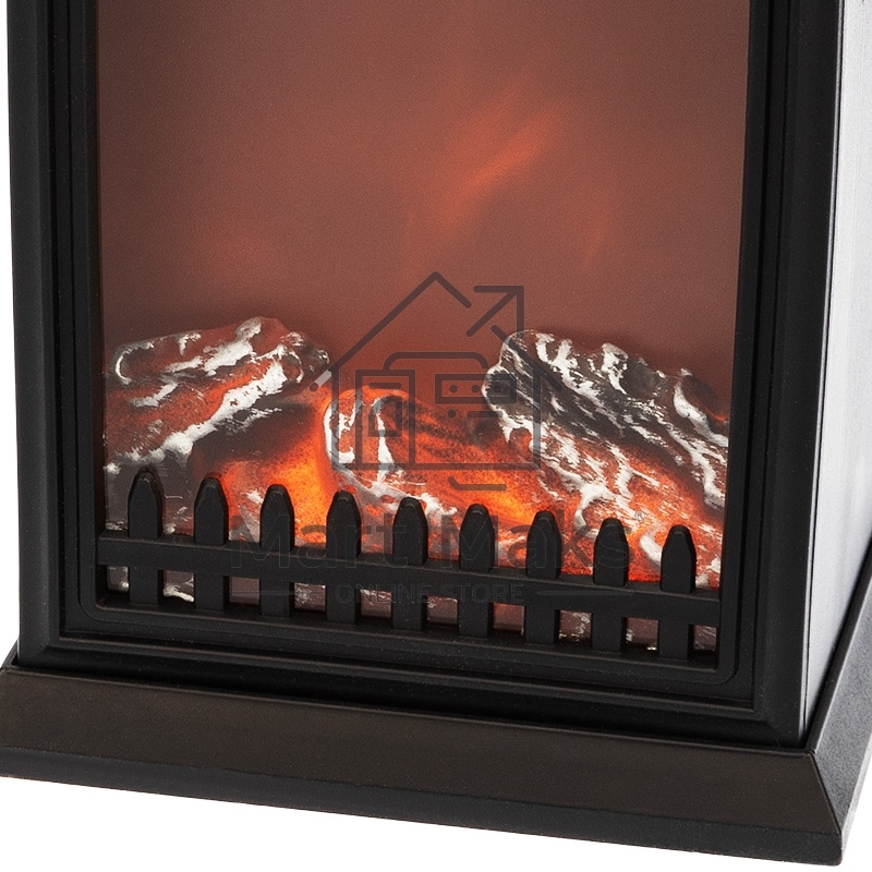 Светодиодный камин Neon-night «Фьюжн» с эффектом живого огня 14,7x11,7x25 см, батарейки 2хС (не в комплекте) USB, черный