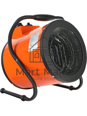 Электрокалорифер PATRIOT PT-R 5 633307265 (Мощность по ступеням 3.0/4.5 кВт, поток воздуха 420м3/час, вес 7кг)