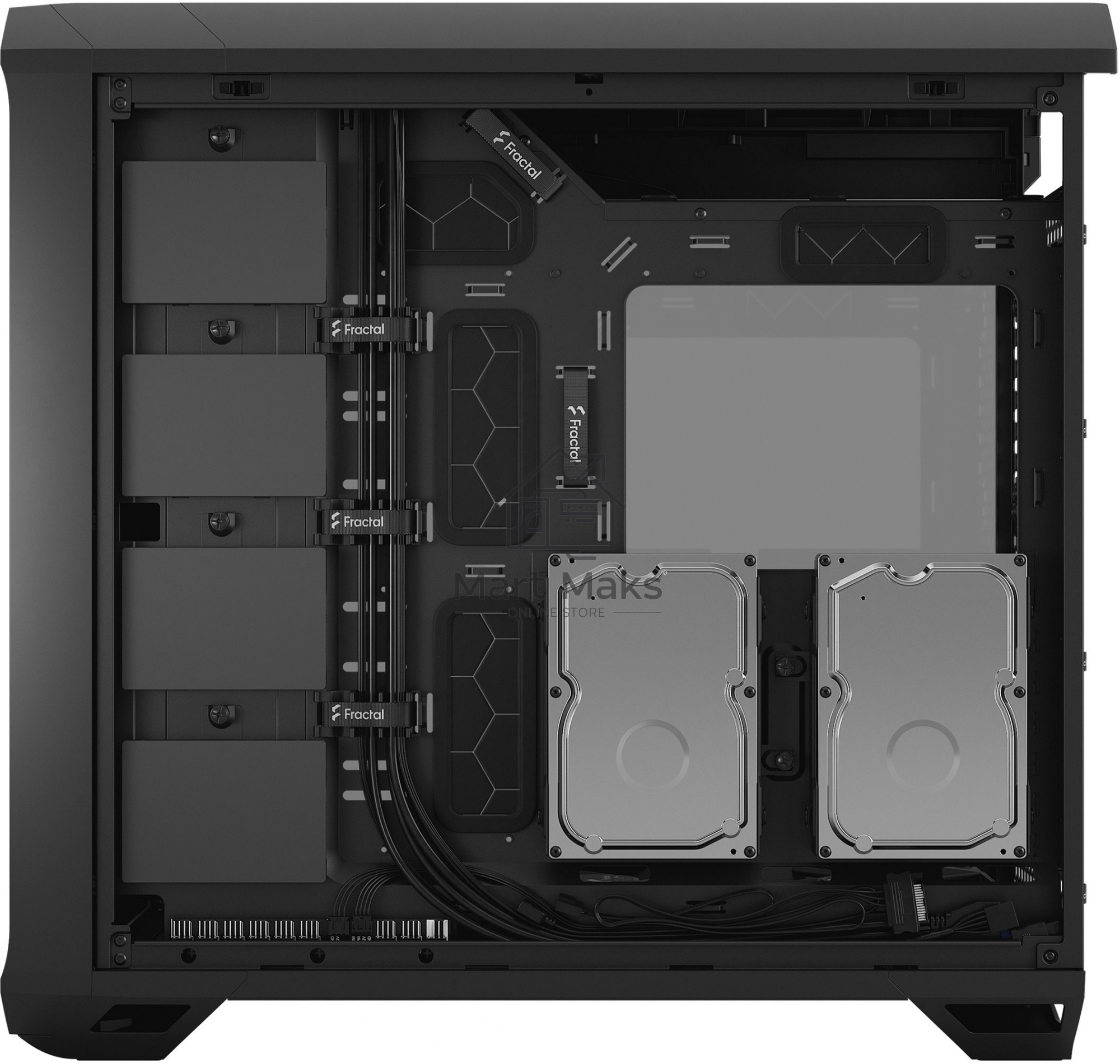 Компьютерный корпус Fractal Design Torrent Black TG Light Tint / E-ATX, TG, 2x3.5, 4x2.5, 7xPCI, 1xUSB-C, 2xUSB3.0 / 2x180mm, 3x140mm fans inc. / FD-C-TOR1A-01