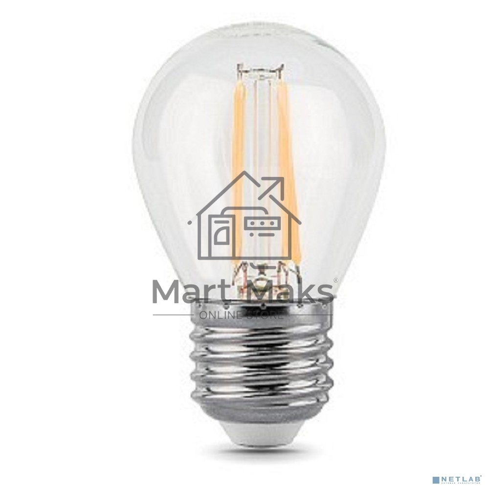 Лампа светодиодная Filament Шар E27 5Вт 2700К GAUSS 105802105