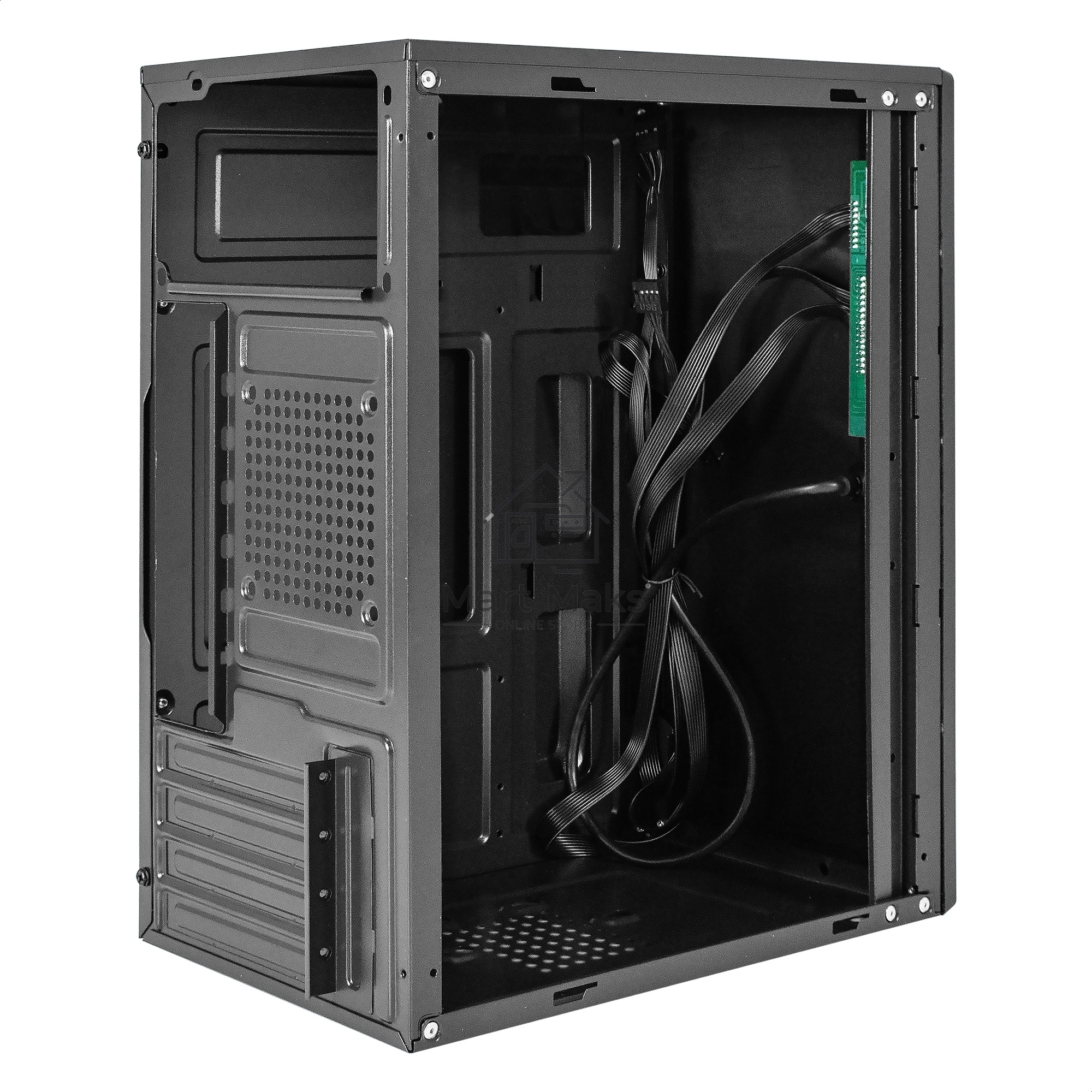 Компьютерный корпус Minitower ExeGate BAA-408 (mATX, без БП, 2*USB, HD Audio, черный)