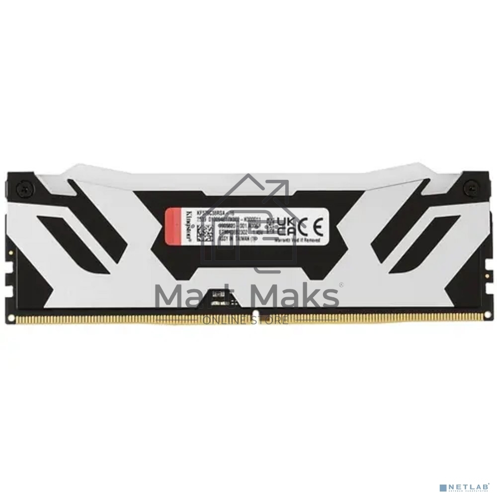 Оперативная память Kingston Fury Renegade, DDR5, 16GB (1x16GB), 7600MHz, CL38, DIMM, с радиатором, RGB, серебристый