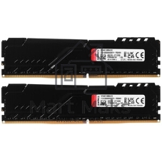 Оперативная память Kingston Fury Beast, DDR4, 32GB (1x32GB), 3200MHz, CL16, DIMM, с радиатором, RGB, черный