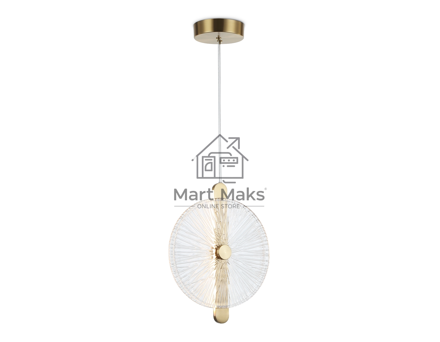 Светильник Ambrella light LH31147 BS/CL латунь/прозрачный 13W 3000K 280*60*350
