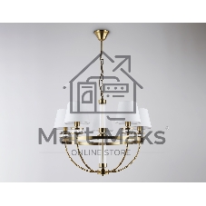 Люстра Ambrella light LH71251/5 BS/WH латунь/белый E14/5 max 40W D700*990
