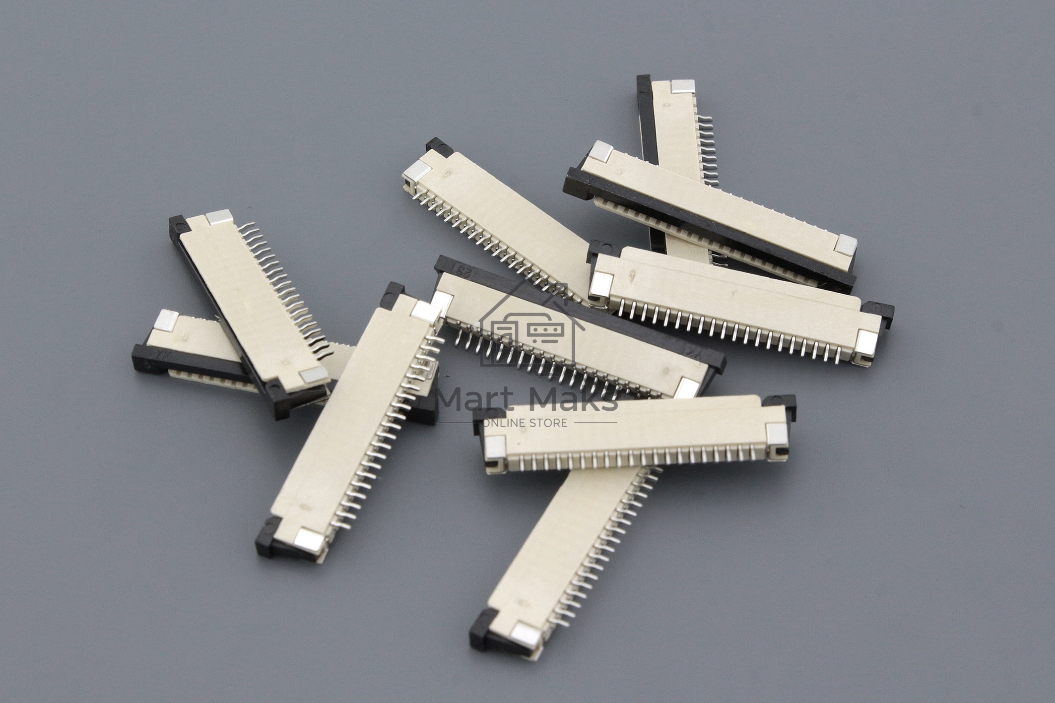 Разъем FPC Half Coverage Bottom Contact 1.0K-BX-20PWB 20 pin высота 2мм шаг 1мм 10 шт
