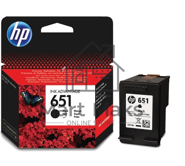 Картридж струйный HP 651 C2P10AE черный для HP DJ IA5575e (600стр.)