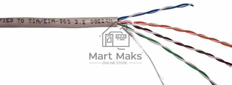 Кабель информационный Lanmaster TWT-5EUTP2-LSZH кат.5е U/UTP не экранированный 2X2X24AWG LSZH внутренний 305м белый	