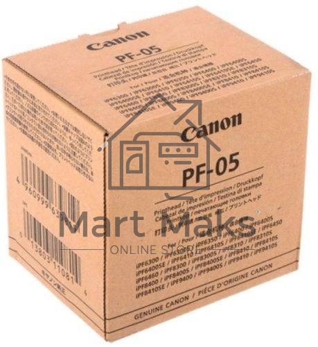 Печатающая головка Canon PF-05 многоцветный для Canon iPF6300, iPF6300S, iPF6350, iPF6400, iPF6400S, iPF6400SE, iPF6450, iPF8300, iPF8300S, iPF8400, iPF8400S, iPF8400SE, iPF9400, iPF9400S