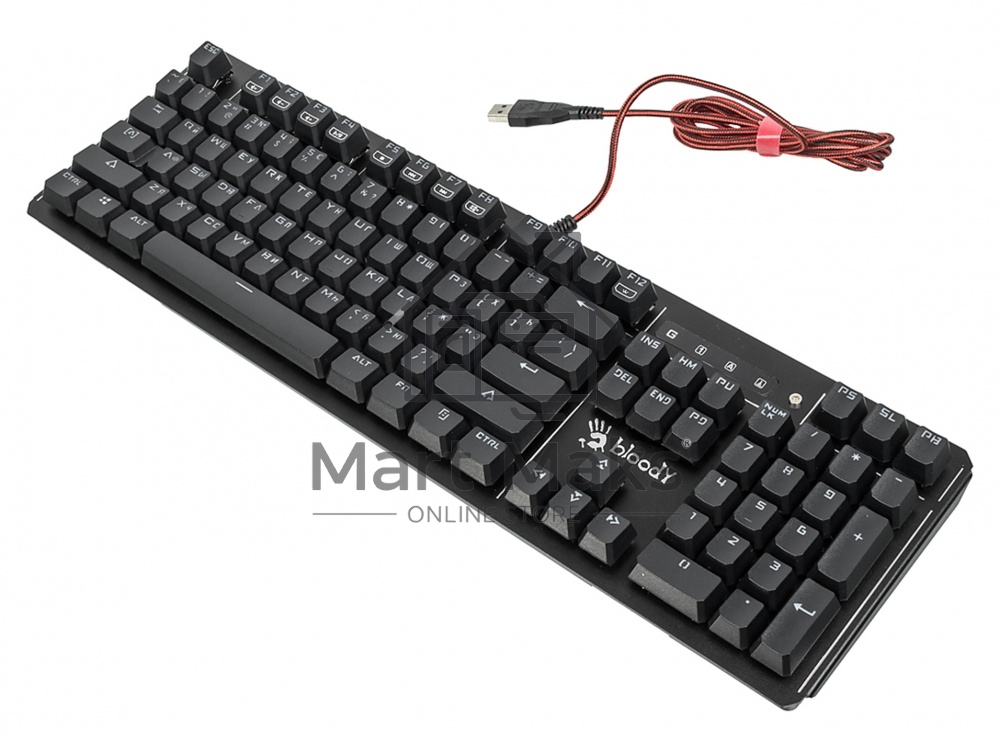Клавиатура A4 B975 механическая черный USB Gamer LED (подставка для запястий)
