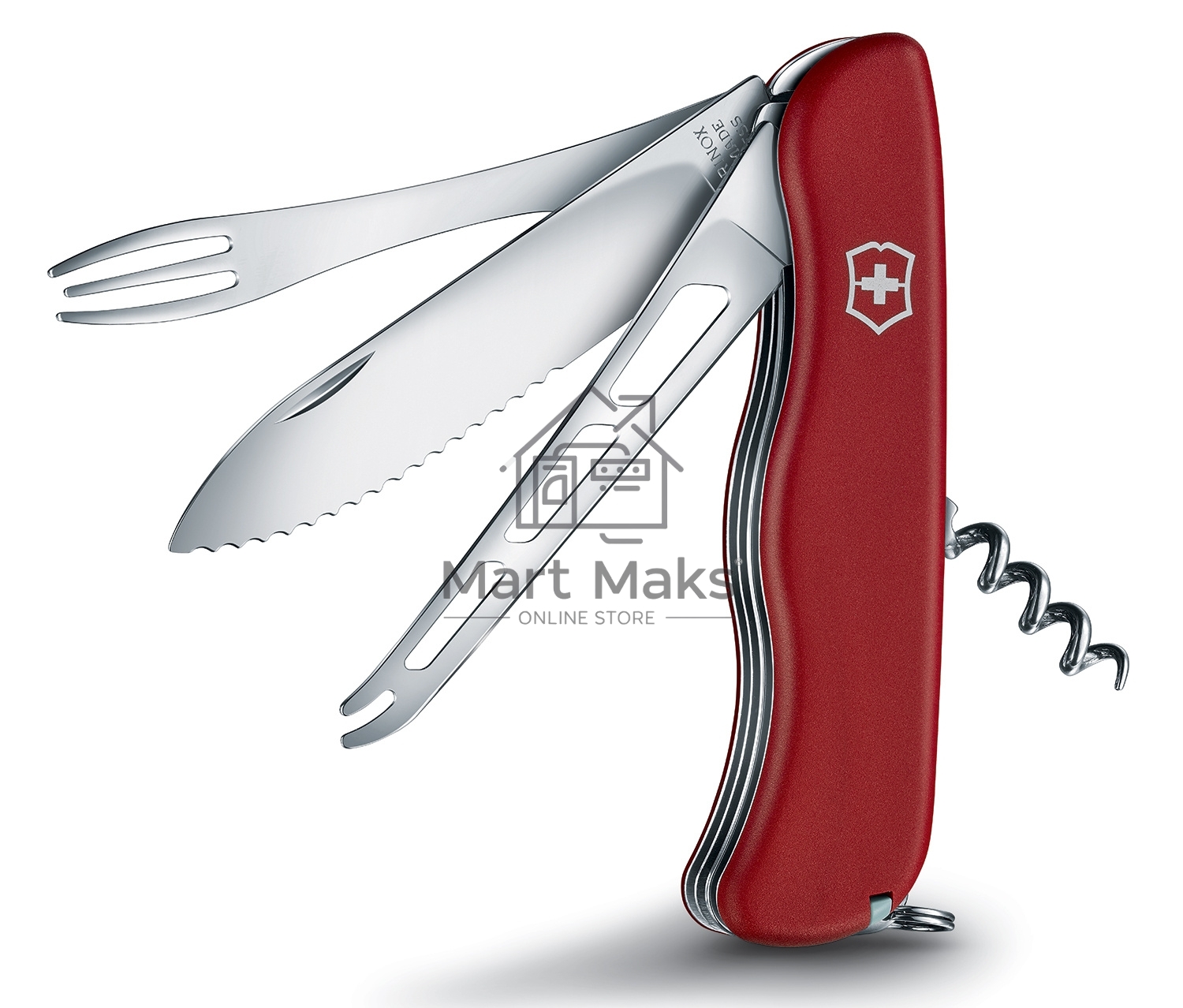 Нож перочинный Victorinox Cheese Master (0.8313.W) 111мм 8функц. красный карт.коробка
