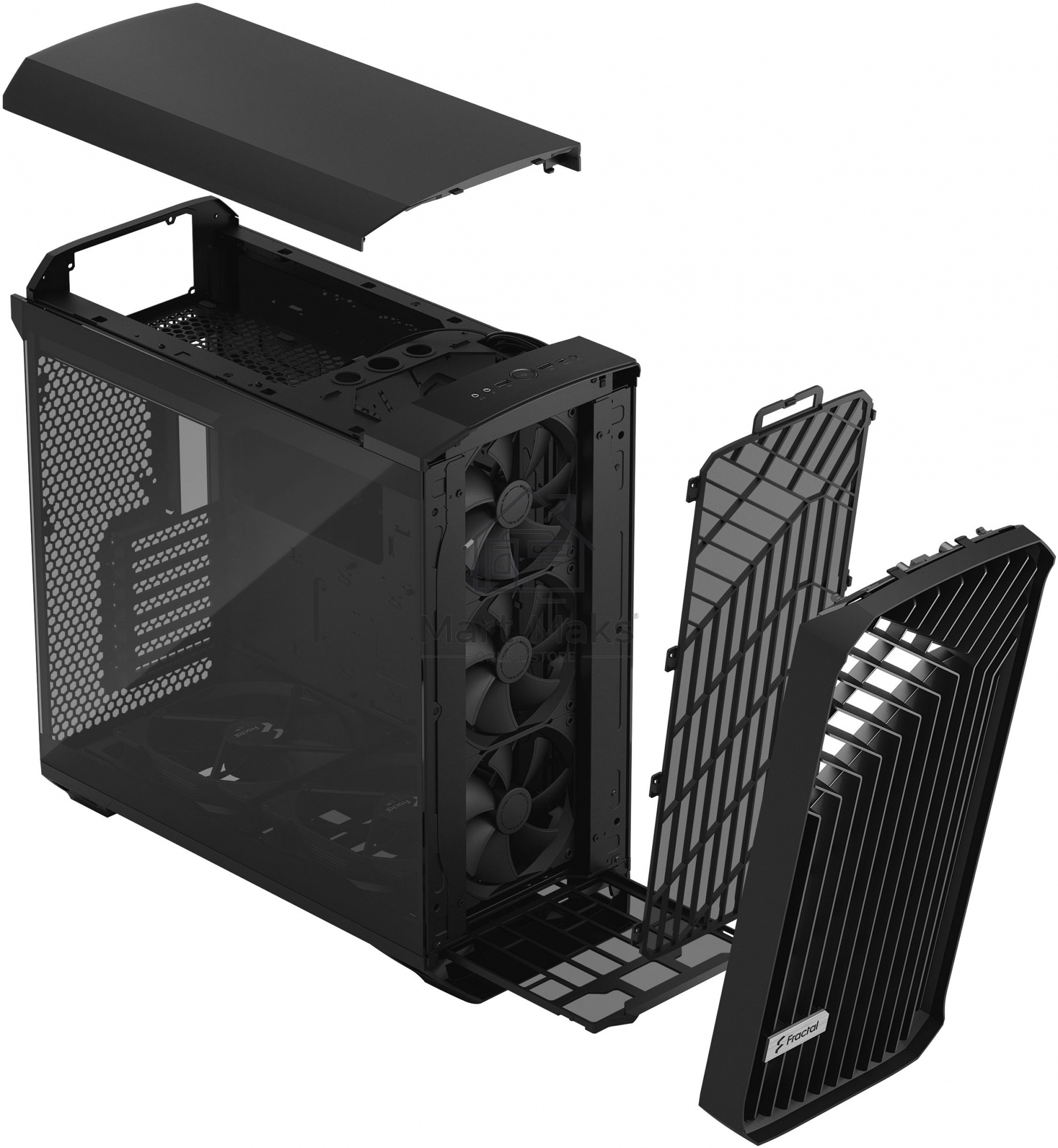 Компьютерный корпус Fractal Design Torrent Black TG Light Tint / E-ATX, TG, 2x3.5, 4x2.5, 7xPCI, 1xUSB-C, 2xUSB3.0 / 2x180mm, 3x140mm fans inc. / FD-C-TOR1A-01