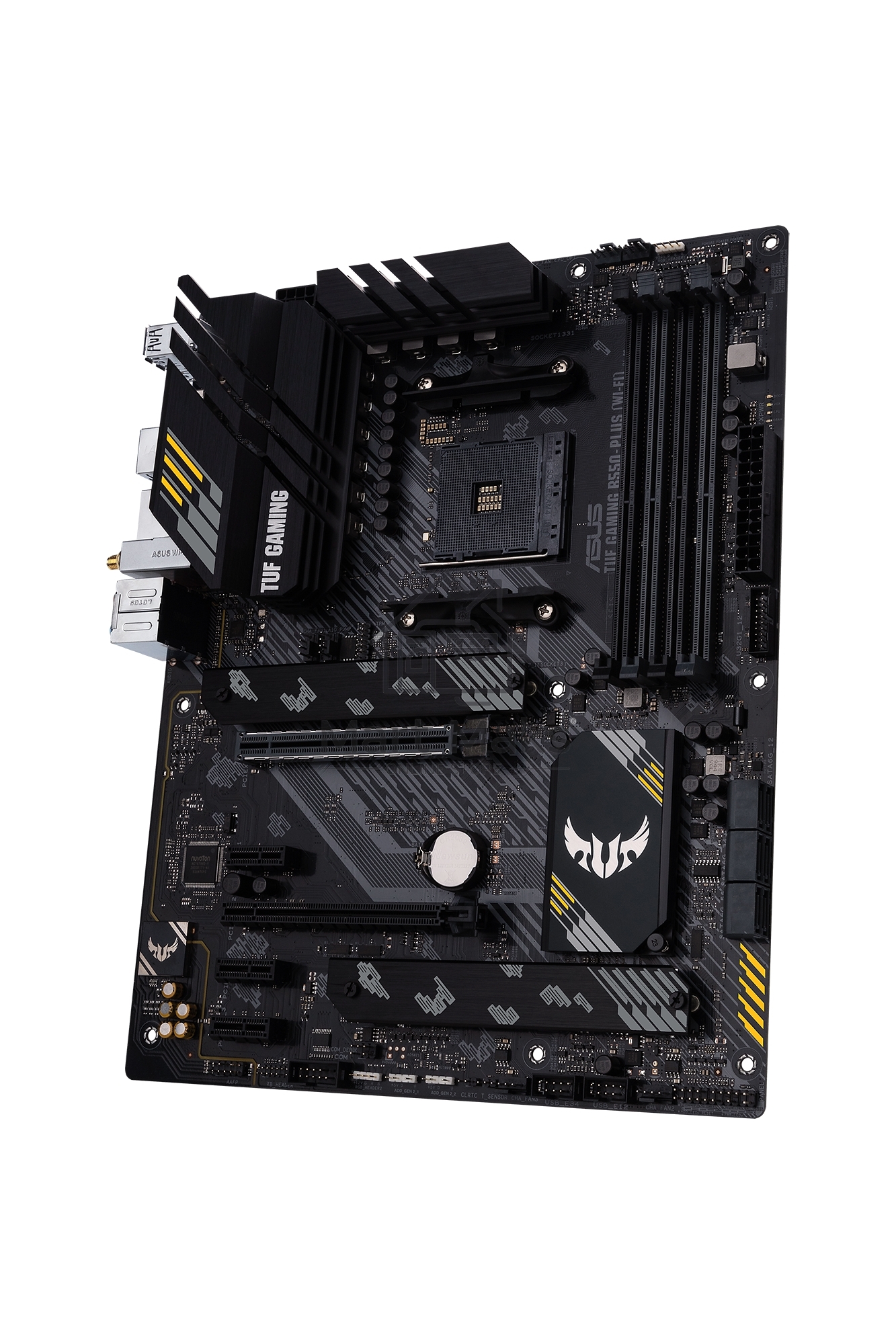 Материнская плата ASUS TUF GAMING B550-PLUS WIFI II, AM4, AMD B550, 4xDDR4, 6xSATA, 2xM.2, 1xPCI-E 3.0 x16, 1xPCI-E 4.0 x16, 3xPCI-E x1, 1xDP, 1xHDMI, 1x 2.5Gb LAN, 2xUSB-A 3.2 Gen 1, 1xUSB-A 3.2 Gen 2, 1xUSB-C 3.2 Gen 2, 3x3.5 мм, 7.1, ATX