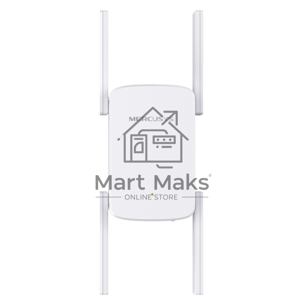 Роутер AC1900 Wi-Fi Range ExtenderSPEED: 600 Mbps at 2.4 GHz + 1300 Mbps at 5 GHz SPEC:4× Fixed External Antennas, 1× Gigabit Port, Wall PluggedFEATURE: MERCUSYS APP, WPS/Reset Button, Signal Indicator, Range Extender/Access Point mode, Adaptive Path