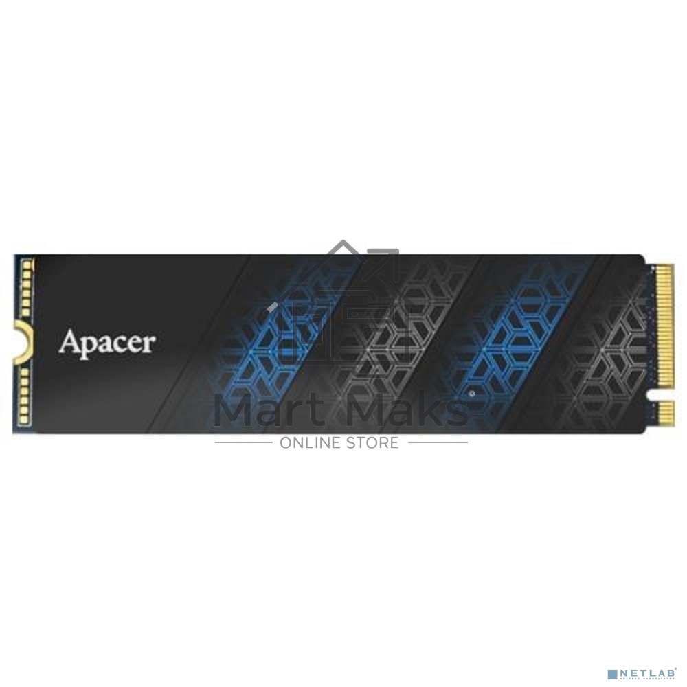 Накопитель SSD Apacer AS2280P4U PRO, 512Gb, PCIe 3.0 x4, M.2 2280, NVMe, R/W 3500/2300, с радиатором