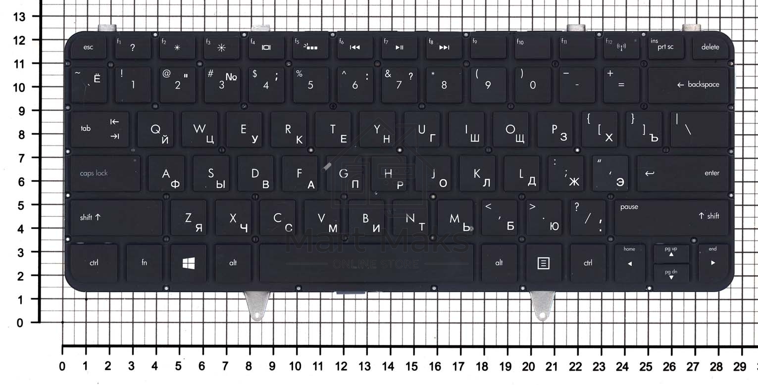 Клавиатура для ноутбука HP Envy 14-3000 черная с подсветкой