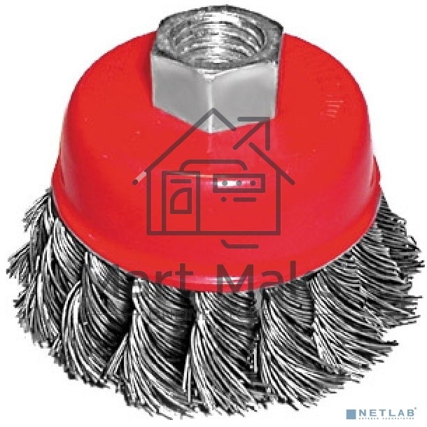 Корщетка-чашка FIT IT гайка М14, стальная витая проволока 100 мм 39468