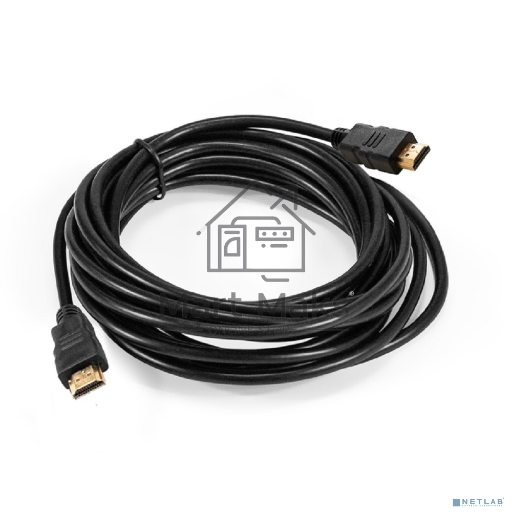 Кабель HDMI ExeGate EX-CC-HDMI-4.5 (19M/19M, 4,5м, v1.4b, позолоченные контакты)