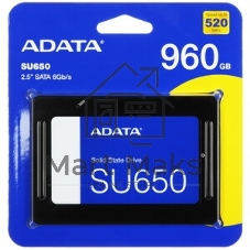 Накопитель SSD ADATA SU650, 960Gb, SATA III, 2.5