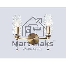 Настенный светильник Ambrella light LH55206/2 BS/CL латунь/прозрачный E14*2 max 40W 330*170*280