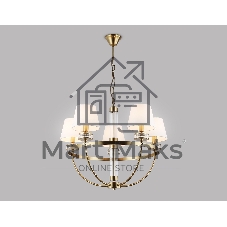 Люстра Ambrella light LH71251/5 BS/WH латунь/белый E14/5 max 40W D700*990
