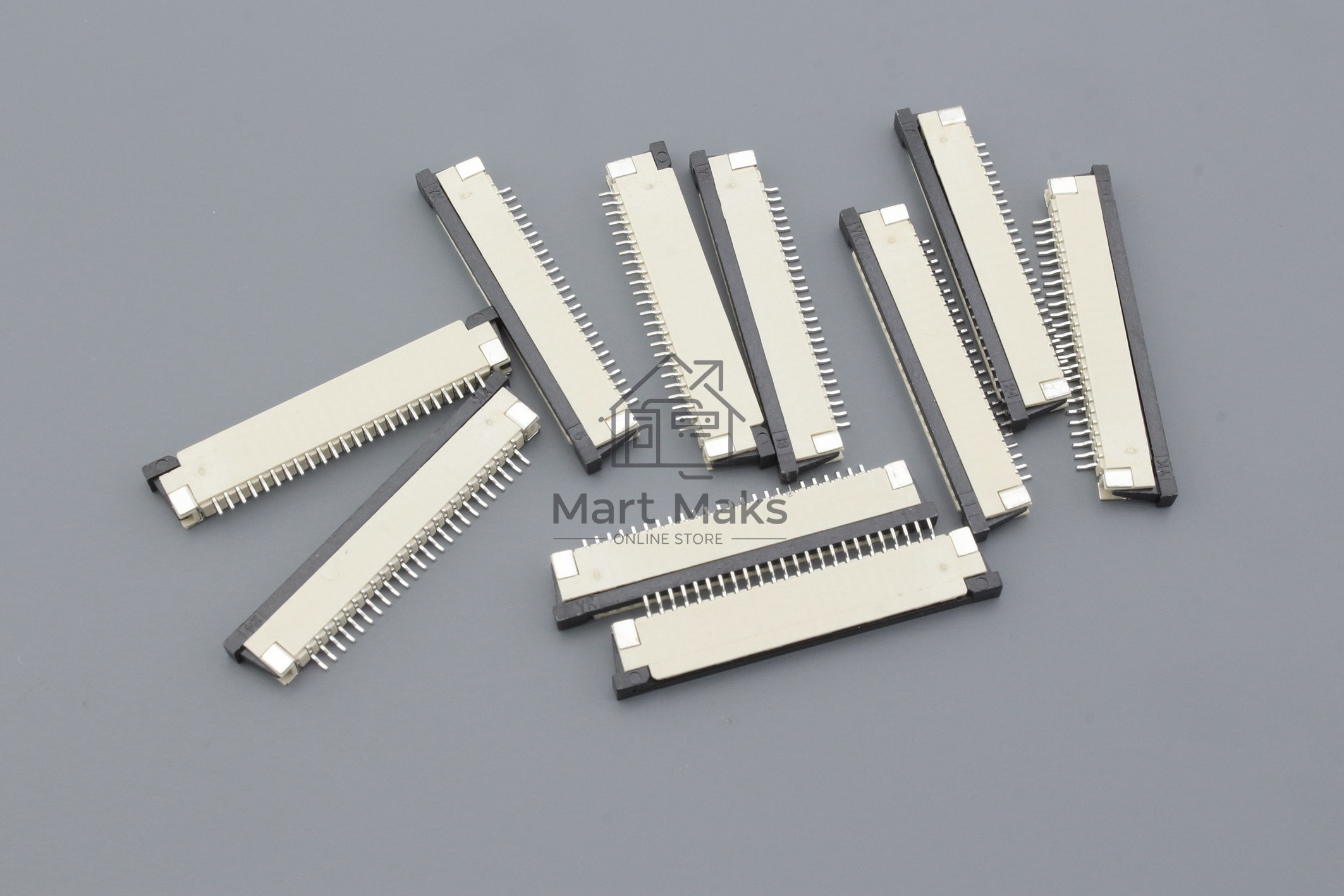 Разъем FPC Half Coverage Bottom Contact 1.0K-BX-24PWB 24 pin высота 2мм шаг 1мм 10 шт