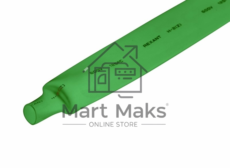 Трубка термоусадочная Rexant 20.0/10.0 1м зеленый