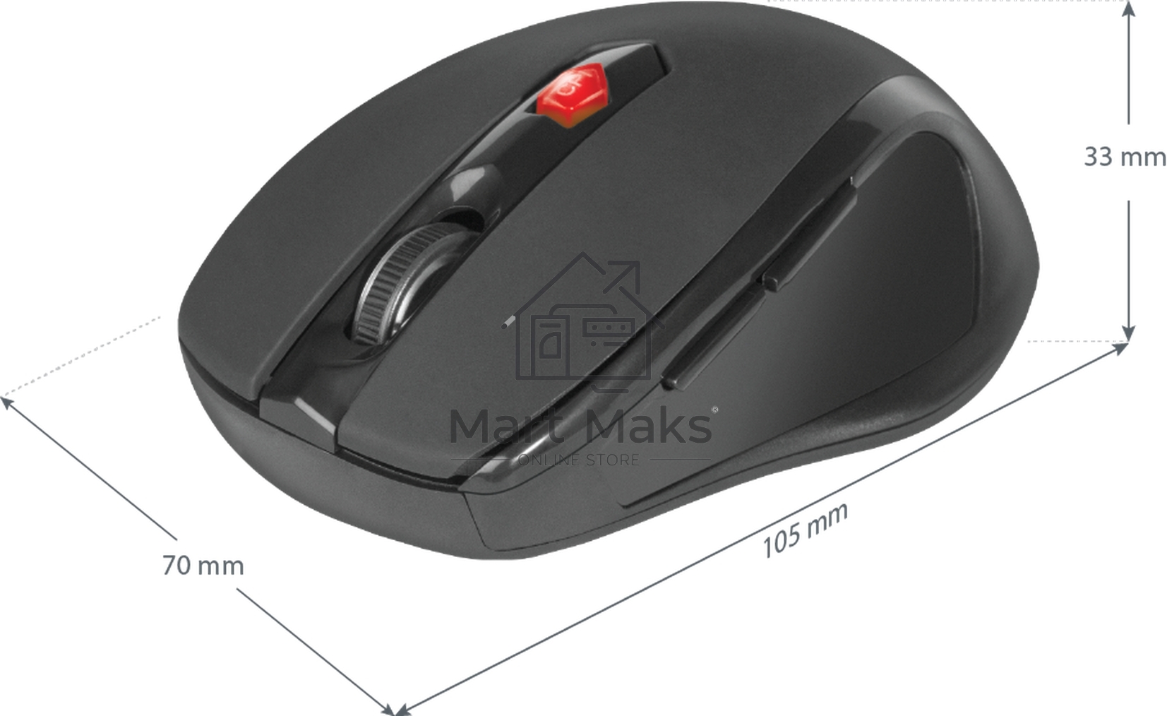 Мышь беспроводная Defender Ultra MM-315 черный, 1600 dpi, радиоканал, USB, кнопки - 6