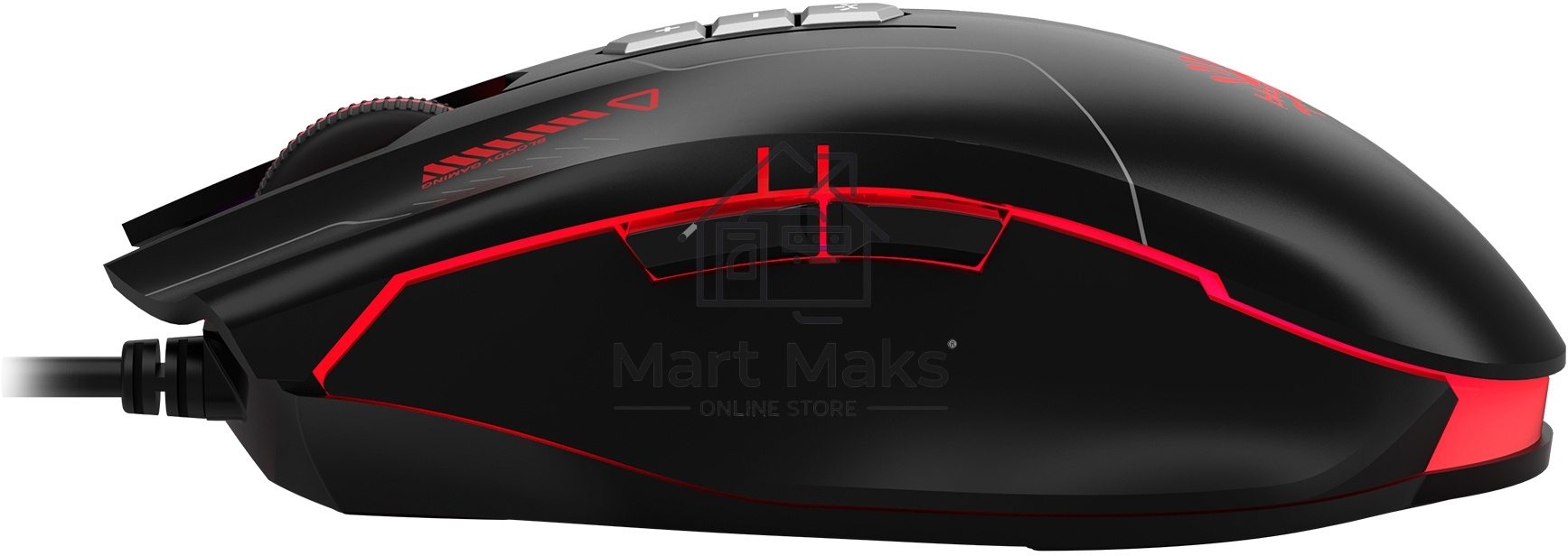 Мышь проводная A4Tech Bloody ES7 черный, 6000 dpi, USB, кнопки - 8