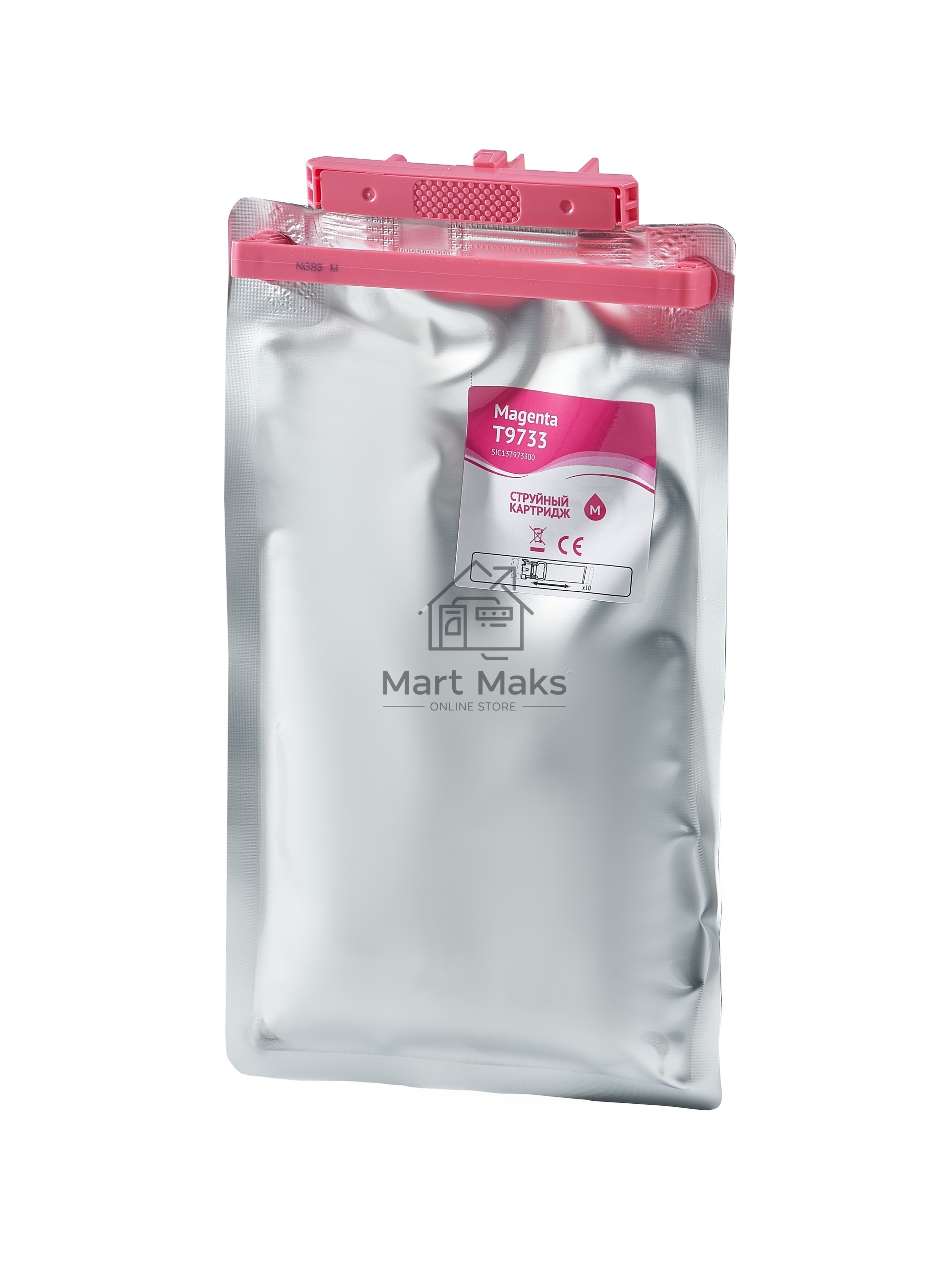 Контейнер с чернилами Sakura C13T973300 (T9733 M) для Epson, пурпурный, 22000 к.